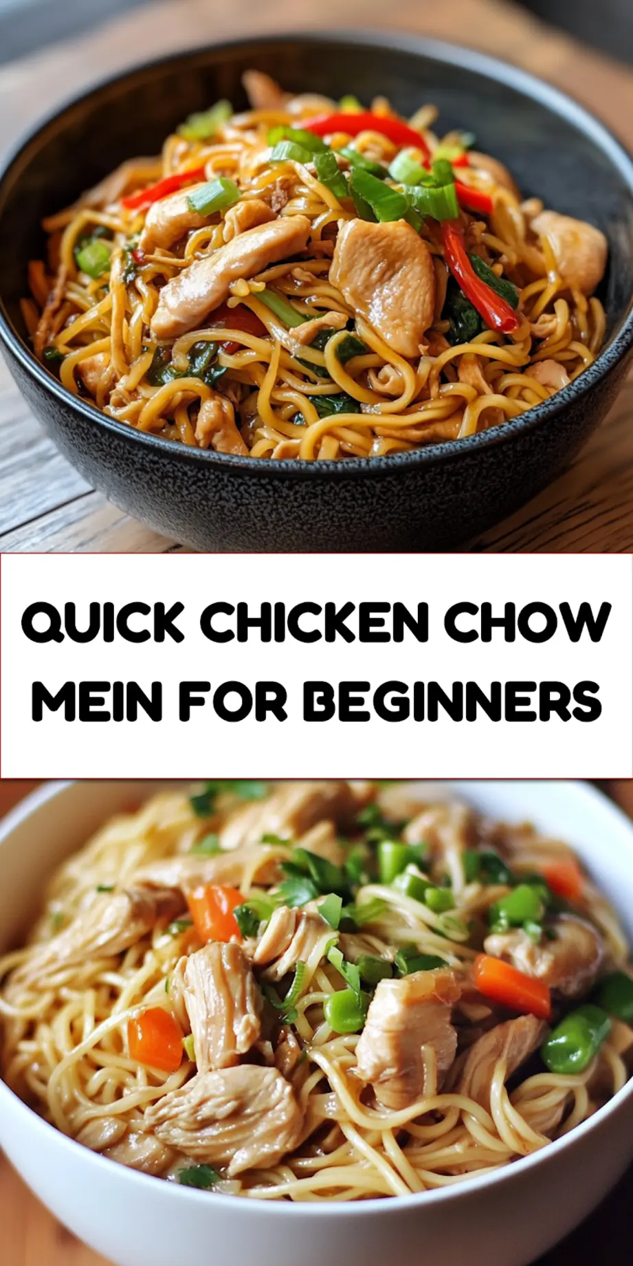 CHICKEN CHOW MEIN centered hero view, clean and uncluttered