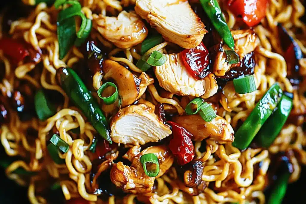 CHICKEN RAMEN centered hero view, clean and uncluttered