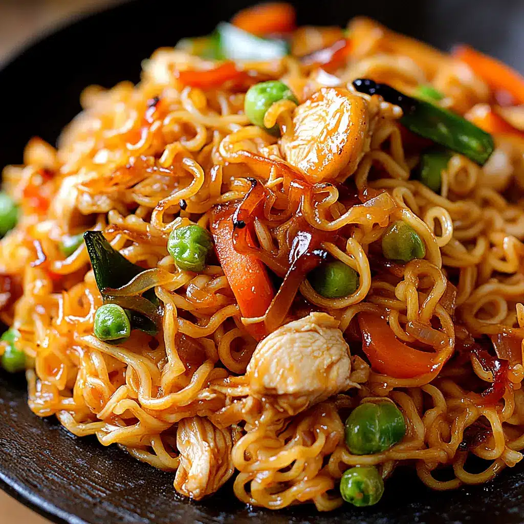 Chicken Vegetable Ramen Noodles centered hero view, clean and uncluttered