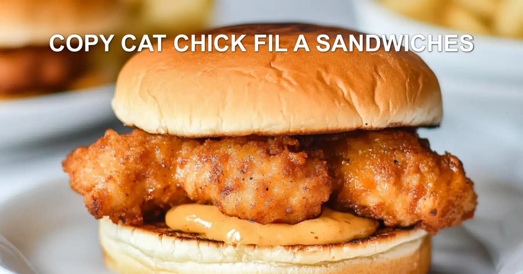 COPY CAT CHICK FIL A SANDWICHES centered hero view, clean and uncluttered