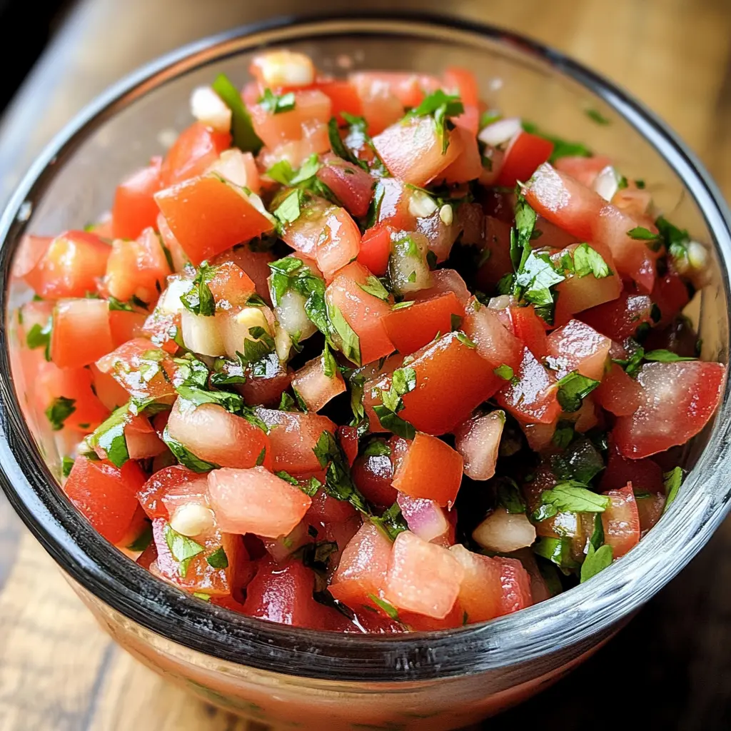 Copycat Chipotle Pico de Gallo Recipe Easy Fresh Salsa 6 COPYCAT CHIPOTLE PICO DE GALLO centered hero view, clean and uncluttered