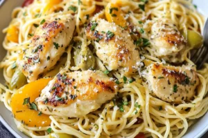 COPYCAT OLIVE GARDEN CHICKEN SCAMPI centered hero view, clean and uncluttered