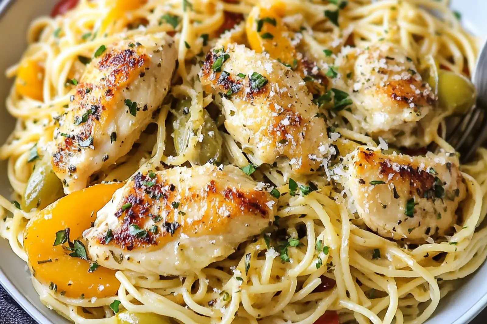 COPYCAT OLIVE GARDEN CHICKEN SCAMPI centered hero view, clean and uncluttered