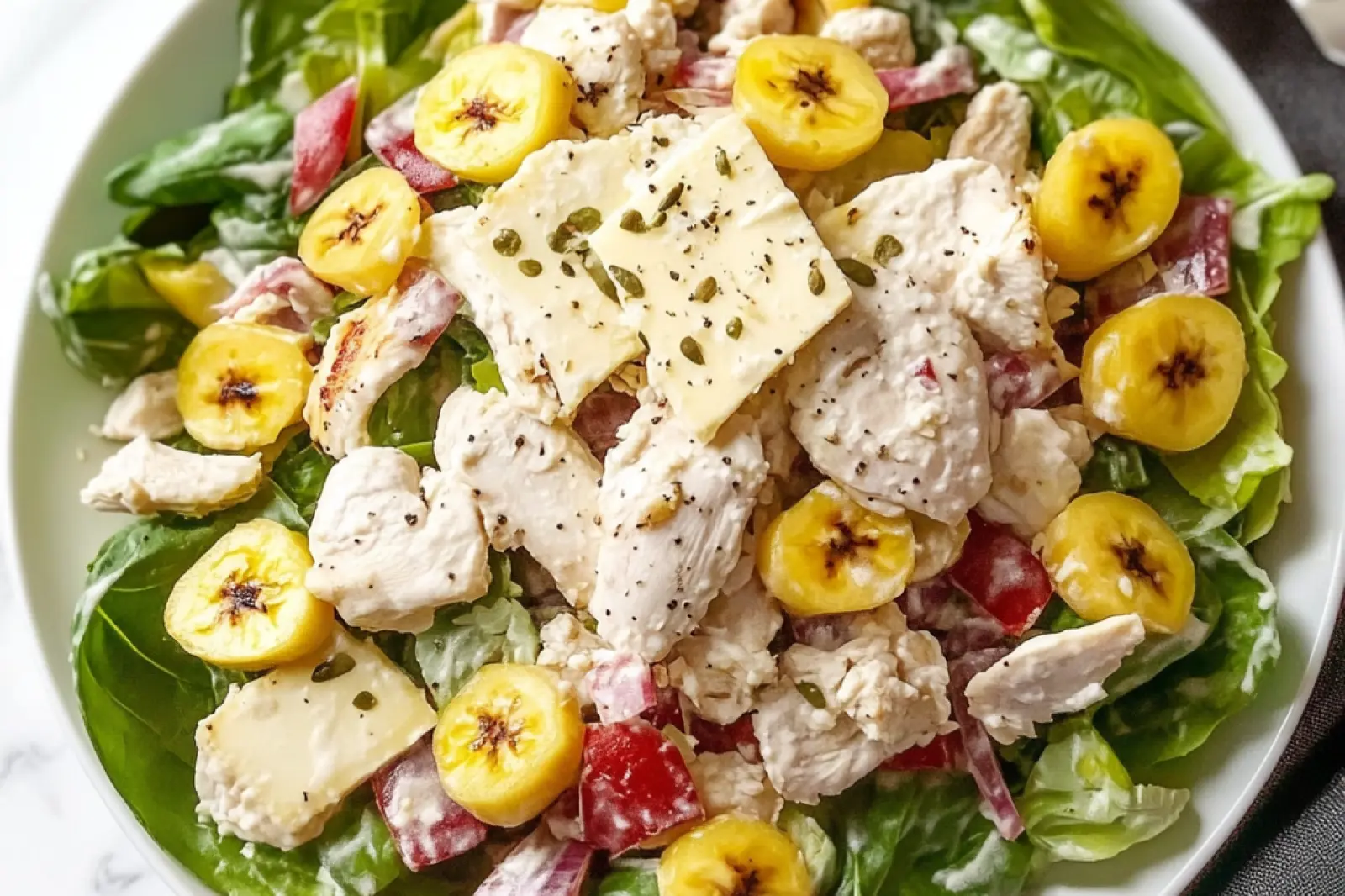 Cottage Cheese Chicken Salad with Banana Peppers Easy Weeknight Dinner