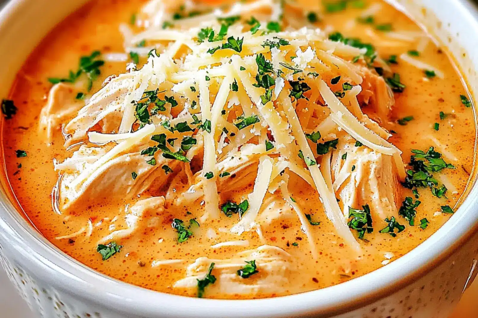 Crock Pot Creamy Chicken Parmesan Soup Easy Weeknight Dinner
