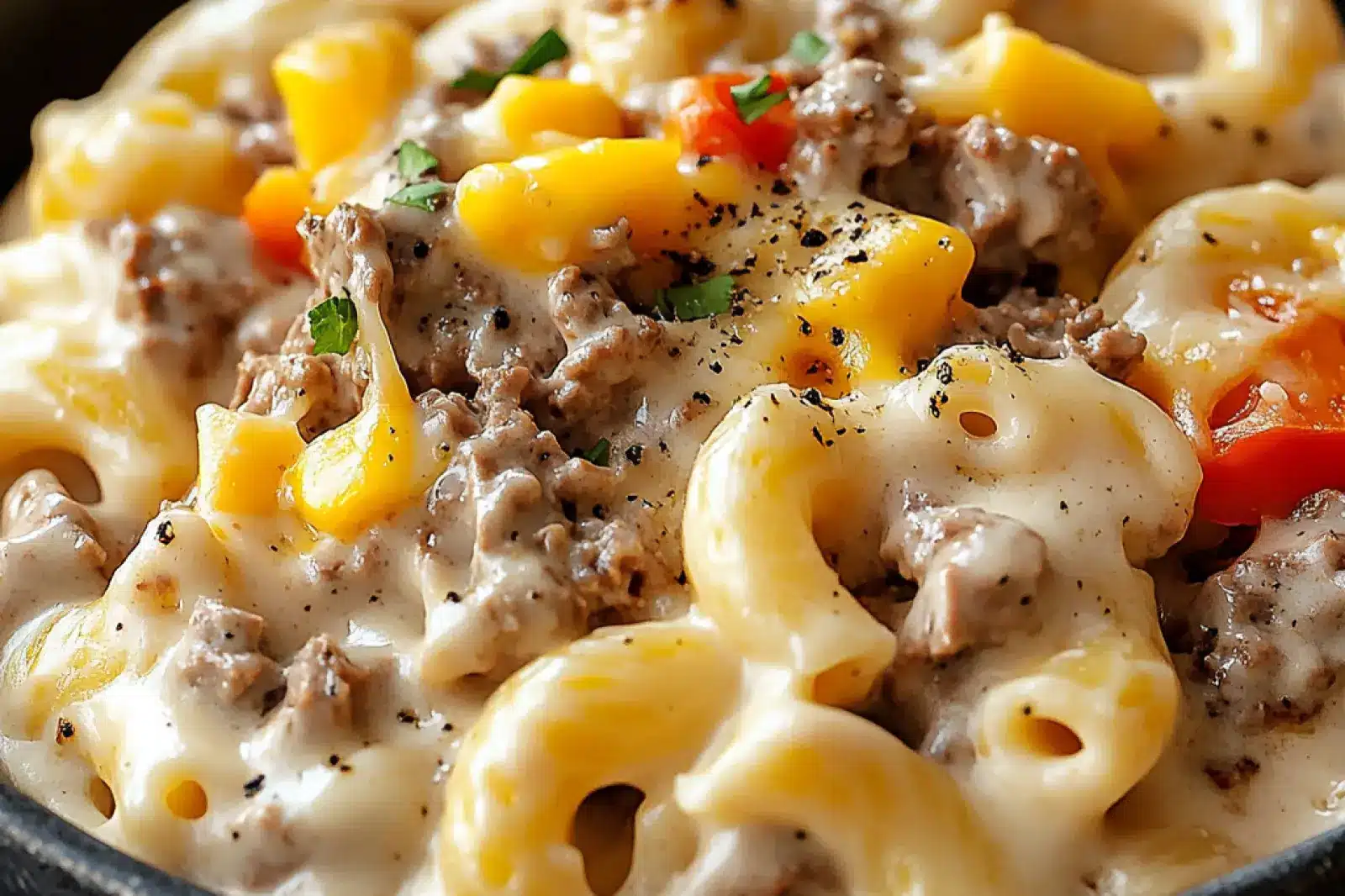 High-Protein Creamy Philly Cheesesteak Mac Easy Weeknight Meal