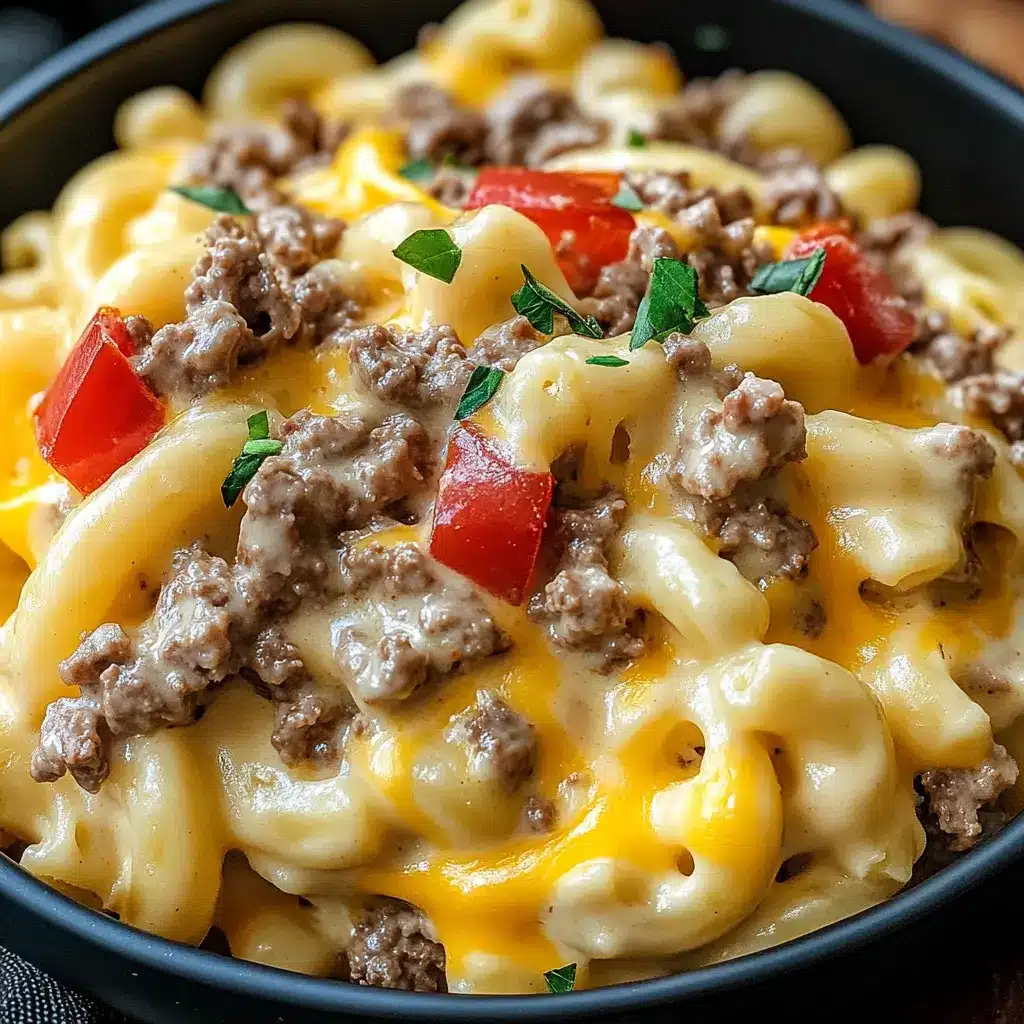 High-Protein Creamy Philly Cheesesteak Mac Easy Weeknight Meal 6 High Protein Creamy Philly Cheesesteak Mac centered hero view, clean and uncluttered