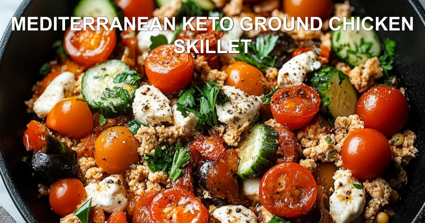 Mediterranean Keto Ground Chicken Skillet Recipe Easy and Delicious