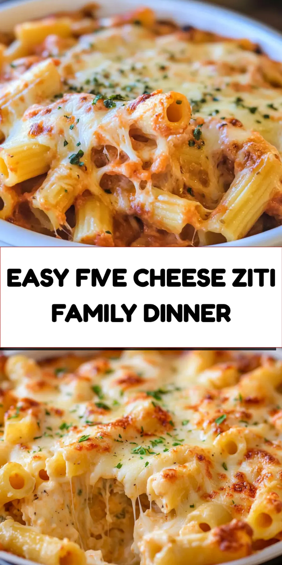 OLIVE GARDEN FIVE CHEESE ZITI AL FORNO centered hero view, clean and uncluttered_pin