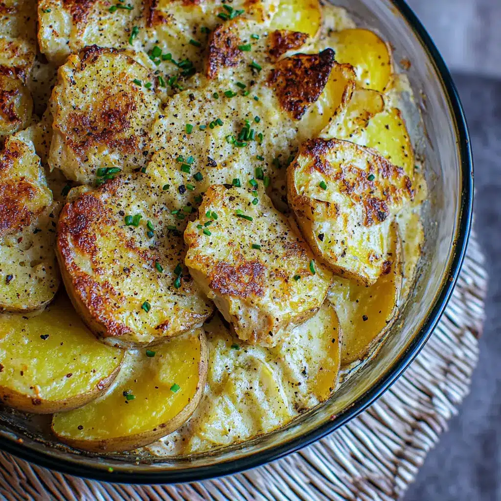 One Dish Sweet Potato Chicken Gratin for Hashimotos Easy 6 ONE DISH SWEET POTATO CHICKEN GRATIN centered hero view, clean and uncluttered