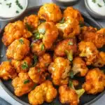 AIR FRYER BUFFALO CAULIFLOWER centered hero view, clean and uncluttered