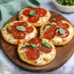 AIR FRYER PIZZA BAGELS centered hero view, clean and uncluttered