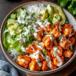BUFFALO CHICKEN BOWLS centered hero view, clean and uncluttered