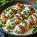 CHICKEN KOFTA WITH GARLIC YOGURT SAUCE centered hero view, clean and uncluttered
