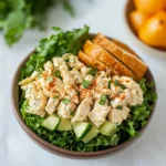 COPYCAT CHICK FIL A CHICKEN SALAD centered hero view, clean and uncluttered