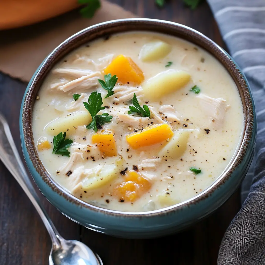 Creamy Slow Cooker Chicken and Potato Soup