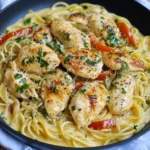 OLIVE GARDEN CHICKEN SCAMPI centered hero view, clean and uncluttered