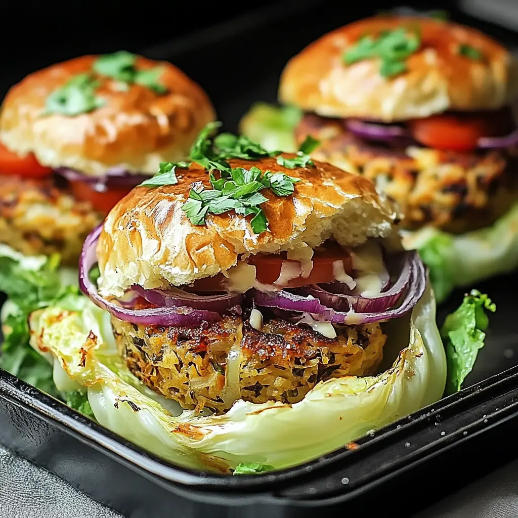 Oven-Baked Cabbage Burgers