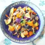 PALEO EASY VEGETABLE SCRAMBLE centered hero view, clean and uncluttered