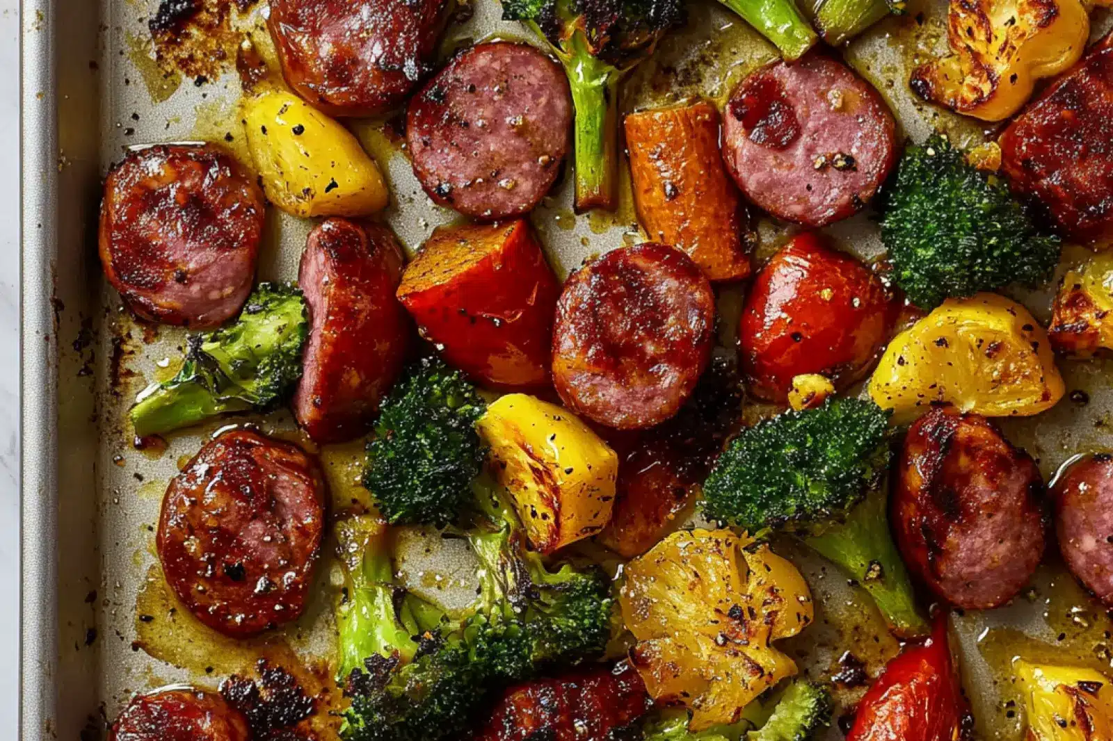 Sheet Pan Sausage and Vegetables Easy Weeknight Dinner