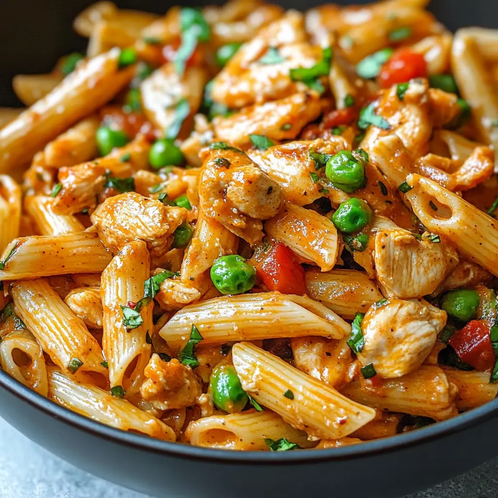 SPICY CHICKEN CHIPOTLE PASTA COPYCAT centered hero view, clean and uncluttered