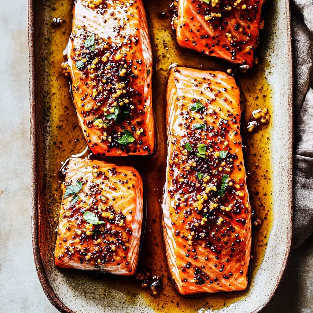 20 minute honey mustard salmon centered hero view, clean and uncluttered