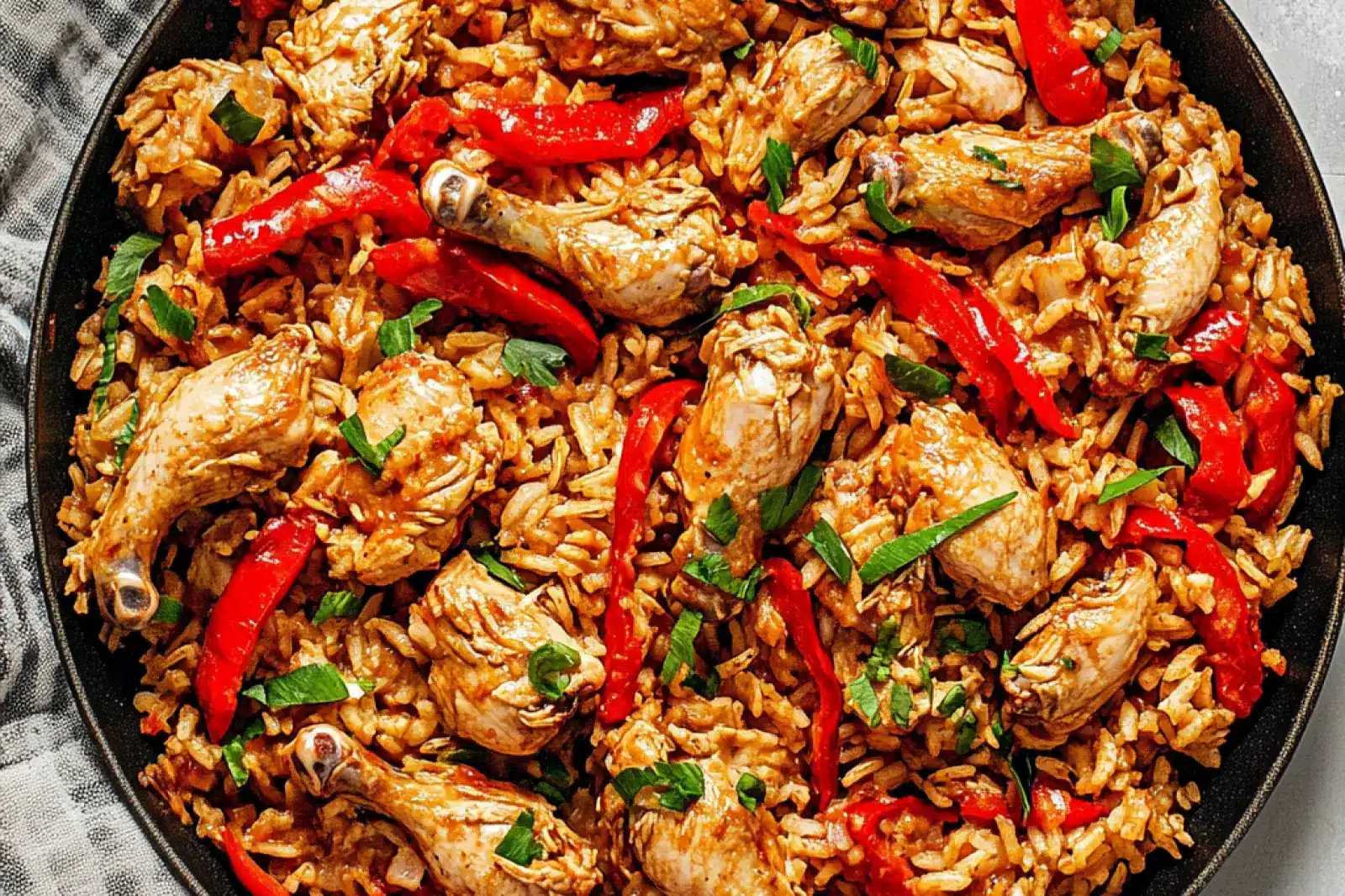 30 Minute One Pan Chicken and Rice Easy Weeknight Dinner