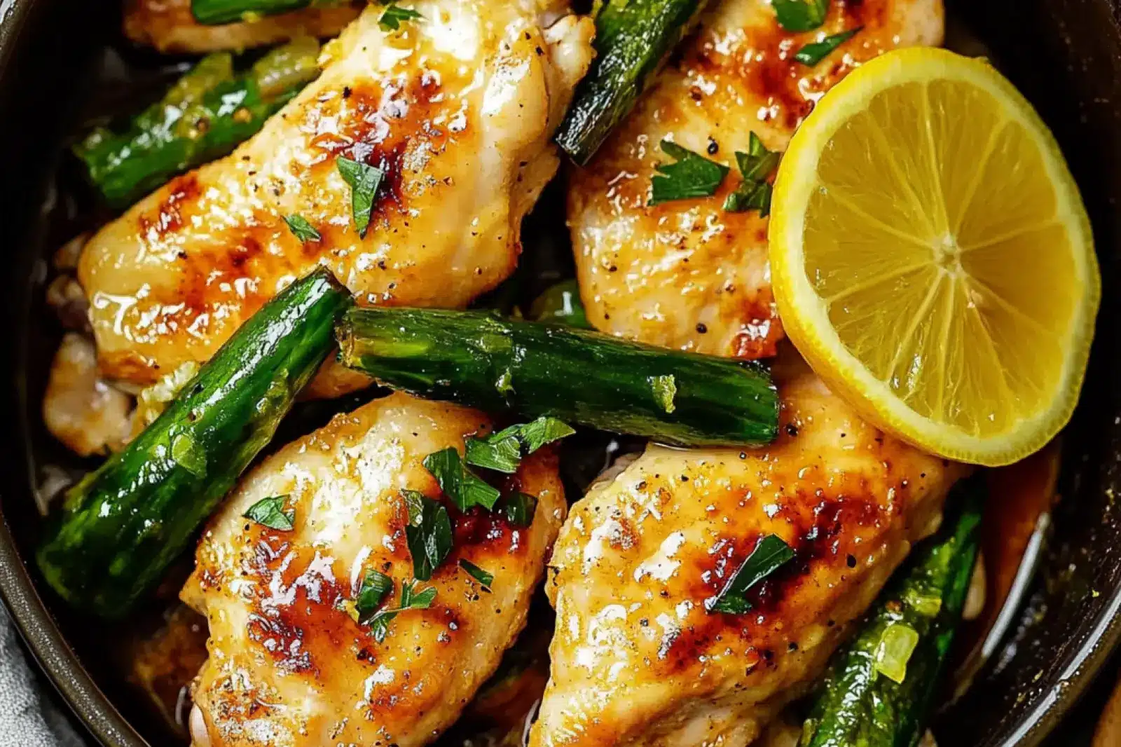 Air Fryer Chicken Breast Asparagus Lemon Easy Weeknight Meal