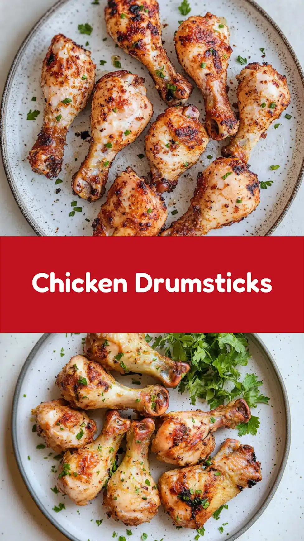 Air Fryer Chicken Drumsticks Easy Weeknight Dinner 7 Air fryer chicken drumsticks recipe pin image with crispy golden skin