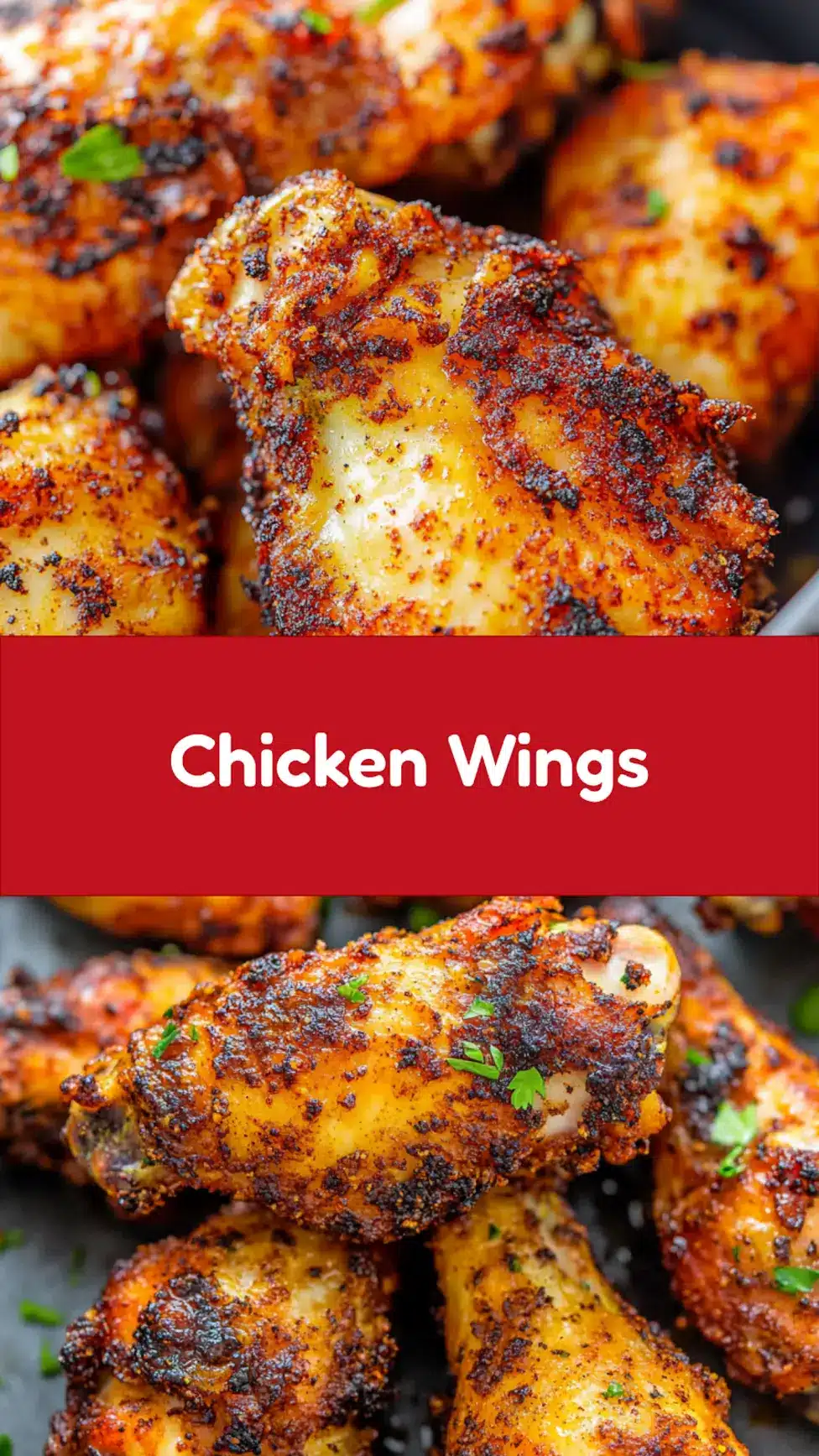 Air Fryer Chicken Wings Crispy Perfect Easy Dinner 7 AIR FRYER CHICKEN WINGS CRISPY centered hero view, clean and uncluttered_pin