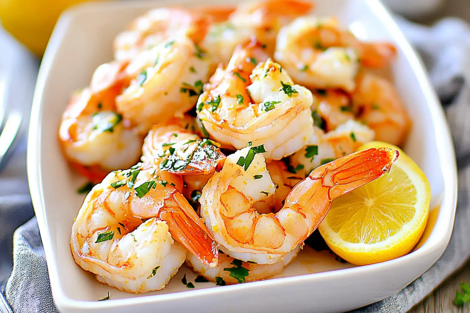 Air Fryer Garlic Shrimp with Lemon Easy Weeknight Dinner