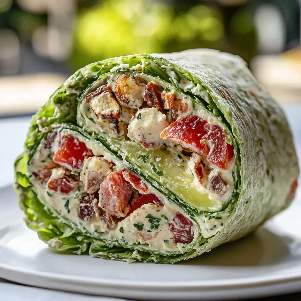 California Club Wraps Easy Fresh Dinner for Busy Nights 6 California club wraps with crispy bacon, avocado, and chicken on a clean white plate