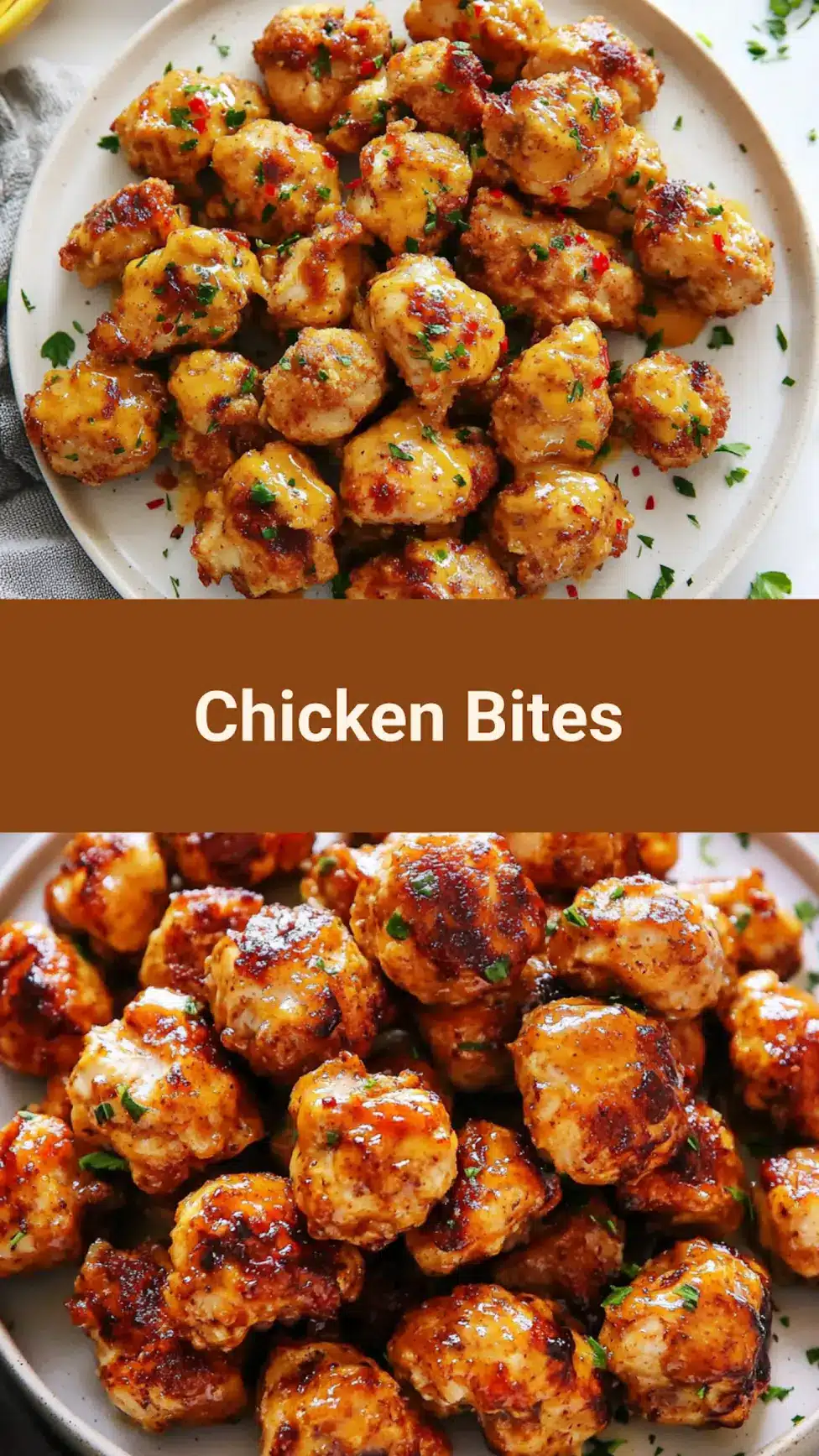COWBOY BUTTER CHICKEN BITES centered hero view, clean and uncluttered_pin