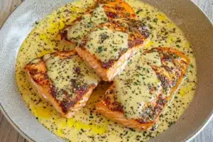 CREAMY MARRY ME SALMON centered hero view, clean and uncluttered