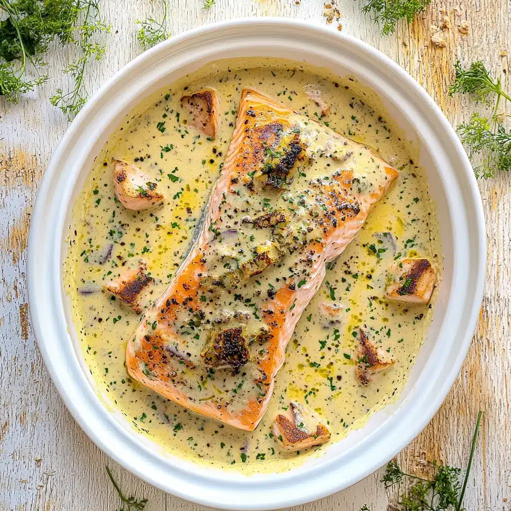 Creamy Marry Me Salmon Easy Weeknight Dinner Recipe 6 Creamy Marry Me Salmon in a golden skillet with sundried tomatoes and fresh basil