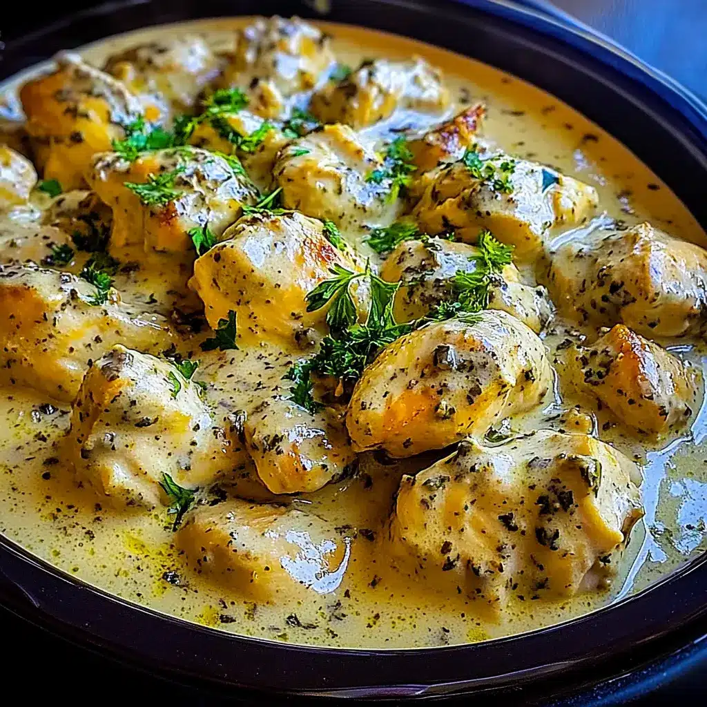 Creamy Ranch Chicken Crockpot Easy Weeknight Dinner 6 CREAMY RANCH CHICKEN CROCKPOT centered hero view, clean and uncluttered