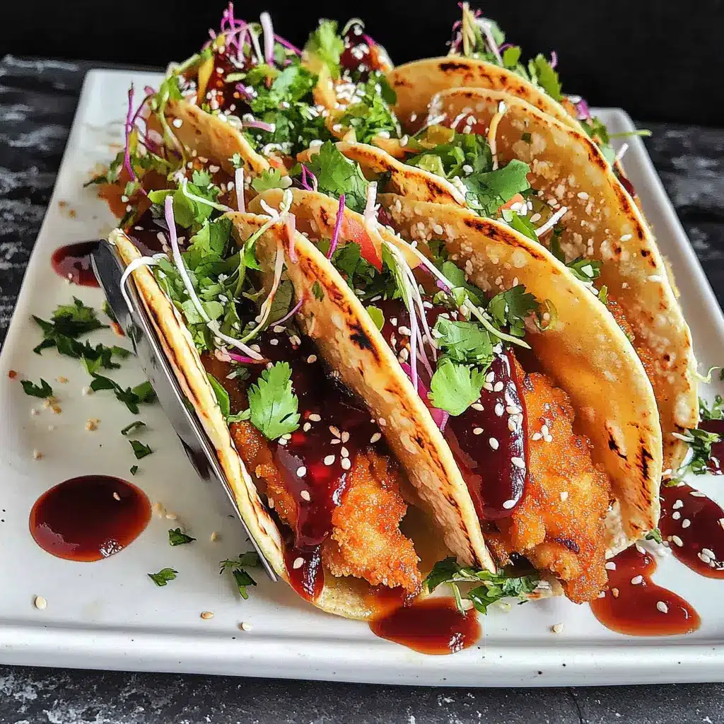 CRISPY CHICKEN WONTON TACOS centered hero view, clean and uncluttered