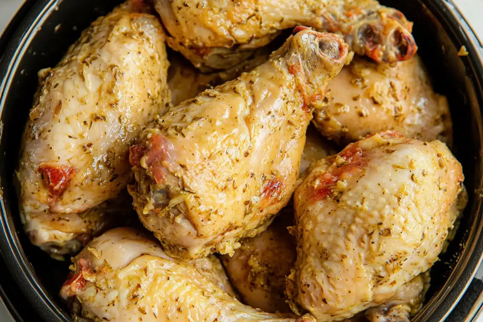 CROCK POT MISSISSIPPI CHICKEN centered hero view, clean and uncluttered