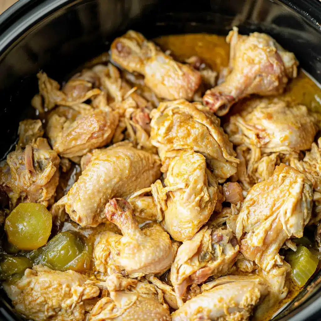 CROCK POT MISSISSIPPI CHICKEN centered hero view, clean and uncluttered