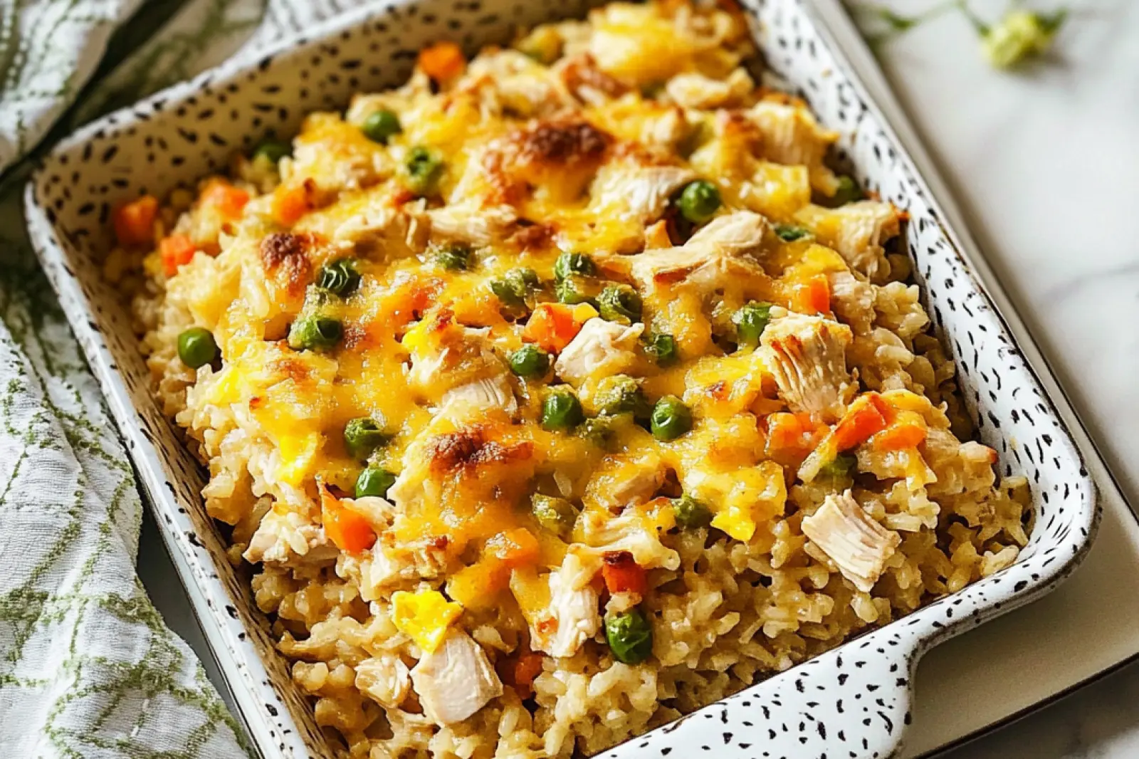 Dump and Bake Chicken Rice Casserole Easy Weeknight Dinner