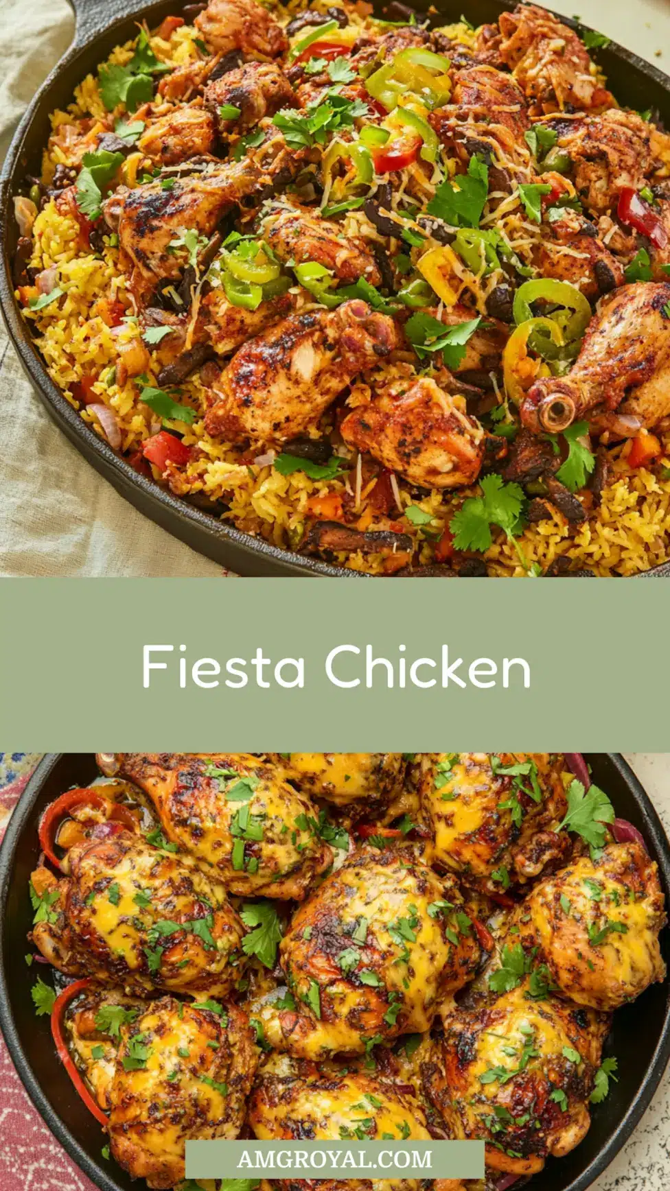 Fiesta Chicken Recipe Easy Delicious Weeknight Dinner 7 FIESTA CHICKEN centered hero view, clean and uncluttered_pin