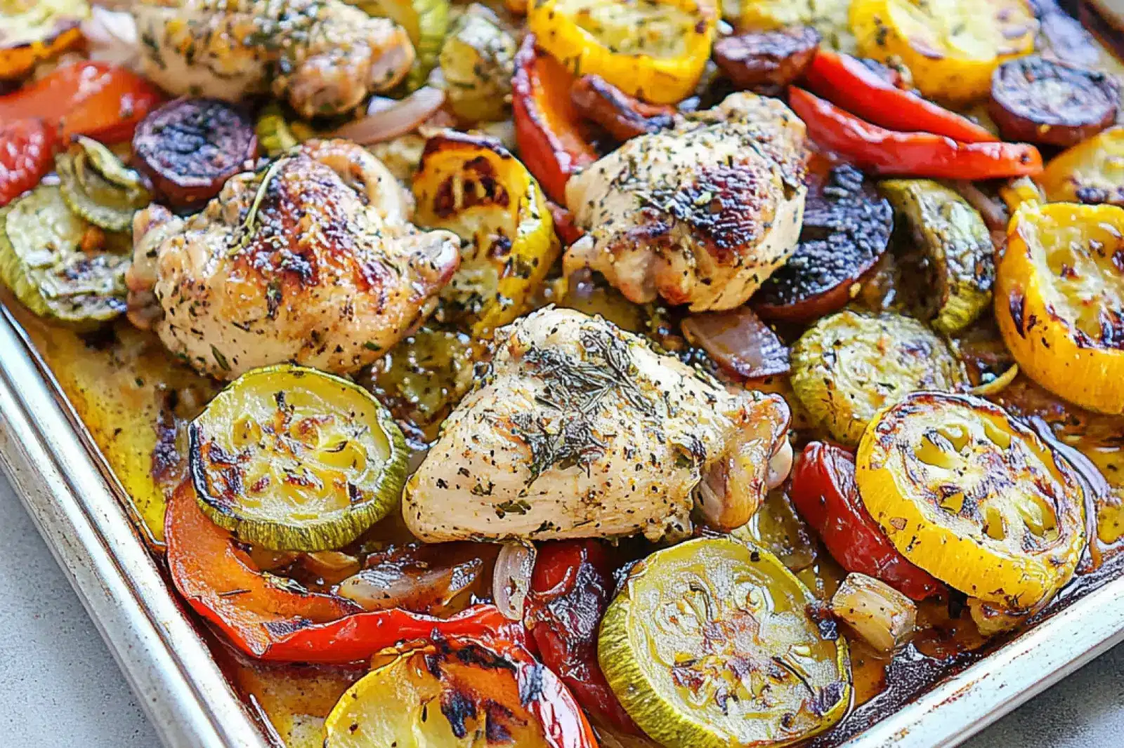 Greek Sheet Pan Chicken Vegetables Easy Weeknight Dinner
