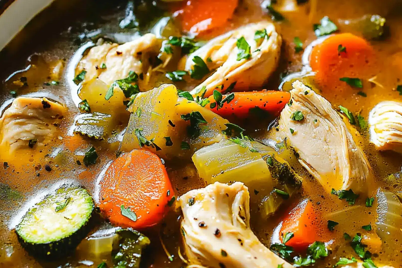 Hearty Chicken Veggie Soup Easy Weeknight Dinner