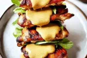 Honey Mustard BLT Chicken Sliders Easy Weeknight Dinner HONEY MUSTARD BLT CHICKEN SLIDERS centered hero view, clean and uncluttered