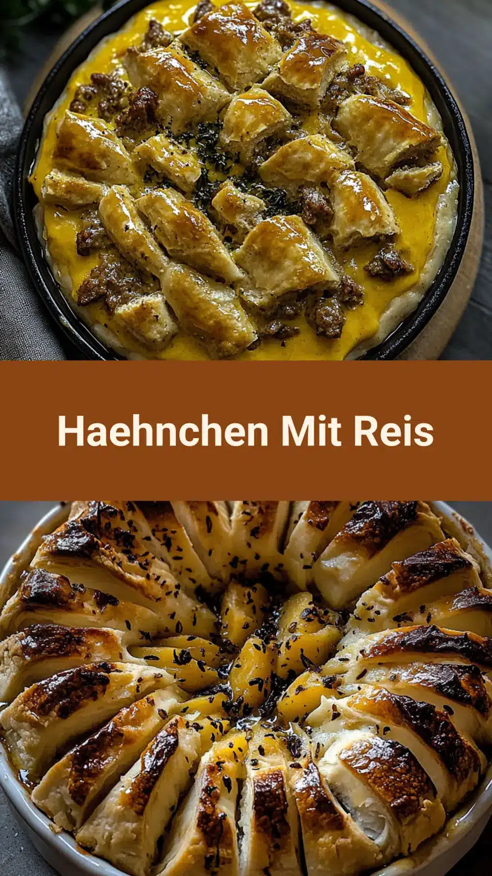 Honey mustard chicken with rice Pinterest image