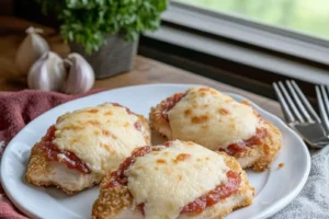 LOW CARB KETO COTTAGE CHEESE CHICKEN centered hero view, clean and uncluttered