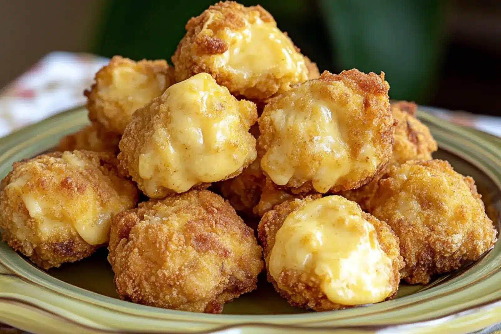 LOW CARB KETO COTTAGE CHEESE CHICKEN NUGGETS centered hero view, clean and uncluttered