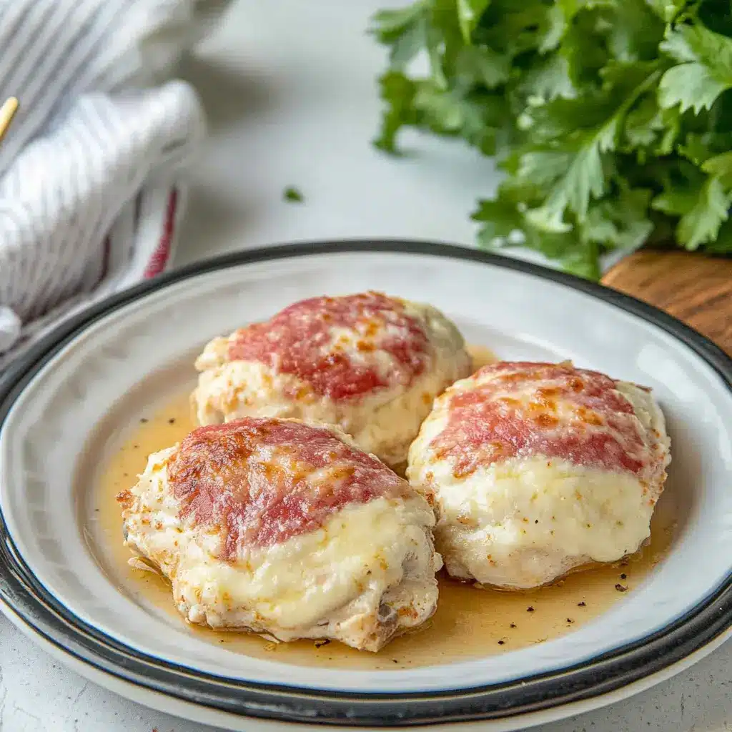 Low carb keto cottage cheese chicken centered hero view, clean and uncluttered