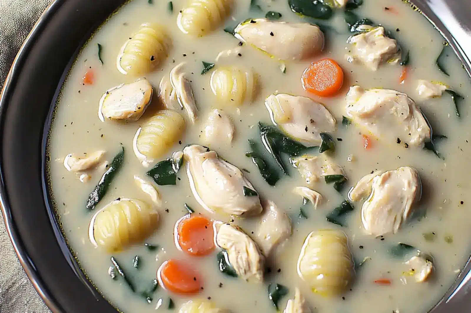 Olive Garden Style Chicken and Gnocchi Soup Easy Weeknight Dinner