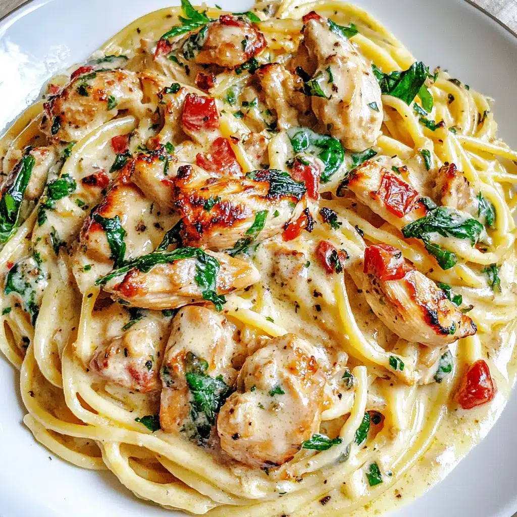 OLIVE GARDEN TUSCAN CHICKEN PASTA centered hero view, clean and uncluttered